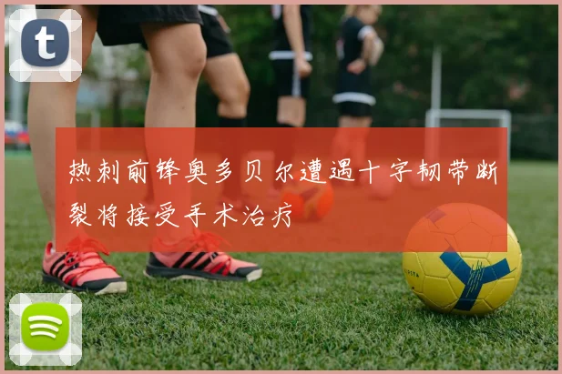 热刺前锋奥多贝尔遭遇十字韧带断裂将接受手术治疗